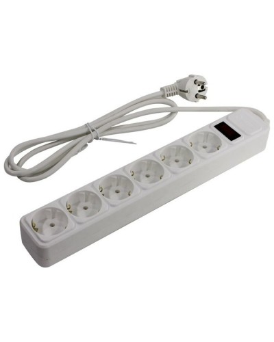 SP6W-130. Сетевой фильтр 6 розеток, 3м, белый. 5bites в Смоленске
