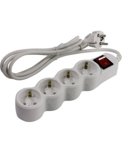 SP4W-130. Сетевой фильтр 4 розетки, 3м, белый. 5bites в Смоленске