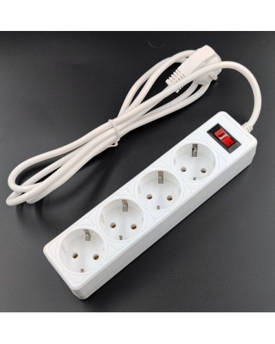 SP4W-518 GARDA. Сетевой фильтр 4 розетки,1,8м, белый. 5bites в Смоленске