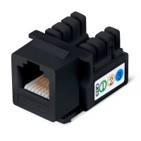 KJ-RJ12-90-BK (9481c): Вставка Keystone Jack