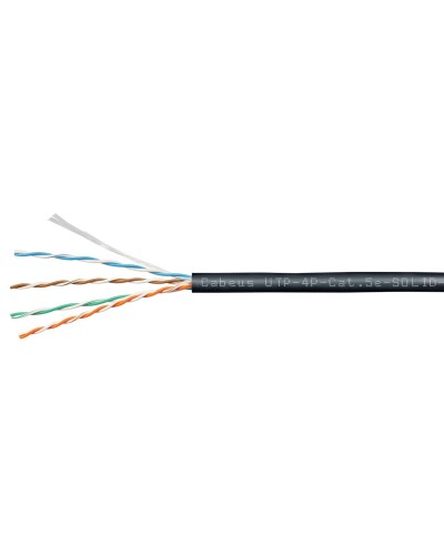 UTP-4P-Cat.5e-SOLID-OUT-PE-UV (11246c). Кабель «витая пара» (LAN) для структурированных систем связи. CABEUS в Смоленске