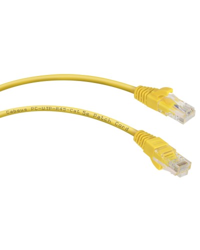 PC-UTP-RJ45-Cat.5e-5m-YL (7688c), желтый. Патч-корд медный. CABEUS в Смоленске