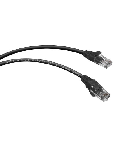 PC-UTP-RJ45-Cat.6-1.5m-BK (8664c), чёрный. Патч-корд медный. CABEUS в Смоленске