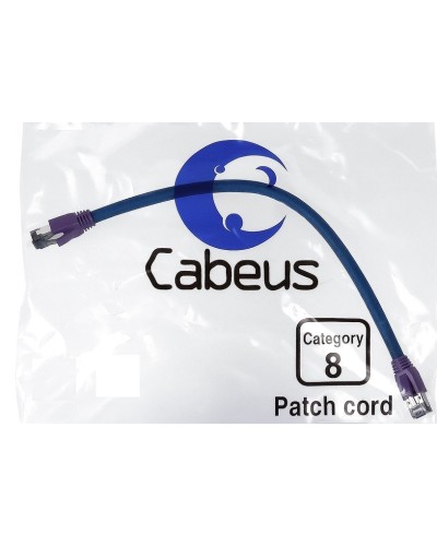 PC-SSTP-RJ45-Cat.8-2m-LSZH (9703c), серый. Патч-корд медный. CABEUS в Смоленске