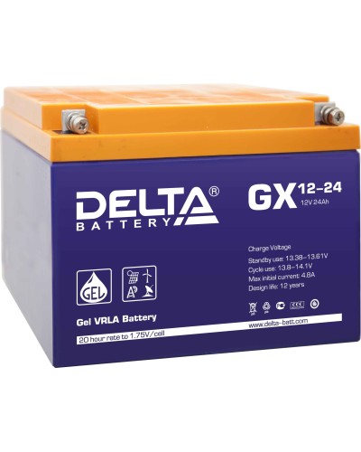 Delta GX 12-24. Аккумулятор герметичный свинцово-кислотный. Delta в Смоленске