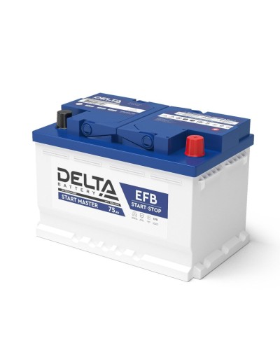 Delta START MASTER EFB 1275 (75 Ah). Аккумулятор автомобильный герметичный свинцово-кислотный. Delta в Смоленске