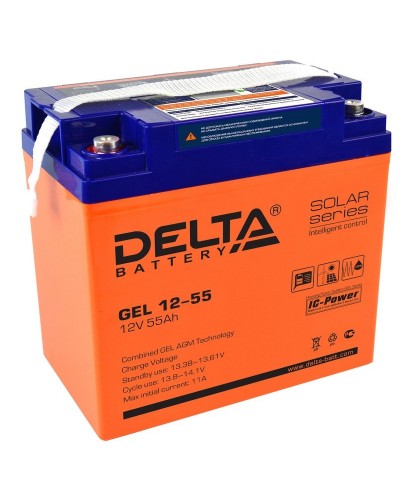 Delta GEL 12-55. Аккумулятор герметичный свинцово-кислотный. Delta в Смоленске