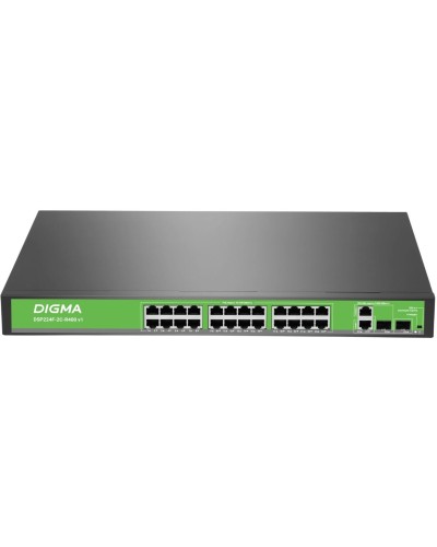 DSP224F-2C-R400 DSP224F-2C-R400 V1 (L2) 24х100Мбит/с 2хКомбо(1000BASE-T/SFP) 24PoE 24PoE+ 400W. Коммутатор с питанием по PoE. Digma в Смоленске
