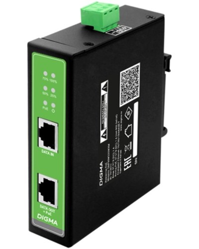 DNP90W48GDXM 10/100/1000BASE-T 90Вт 37-57В(DC). Инжектор PoE. Digma в Смоленске