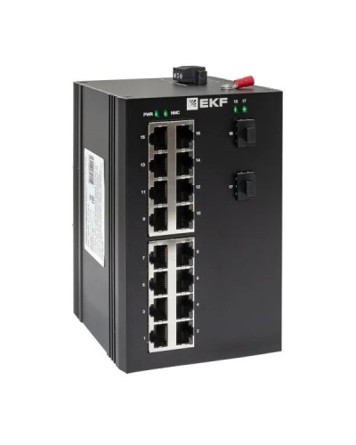 TSX-U-2GX/SFP-16GT. Промышленный неуправляемый коммутатор. EKF в Смоленске