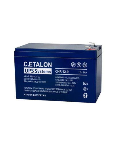 C.ETALON CHR 12-9. Аккумулятор герметичный свинцово-кислотный. ETALON в Смоленске