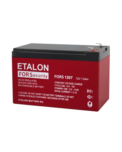 ETALON FORS 1207. Аккумулятор герметичный свинцово-кислотный. ETALON в Смоленске