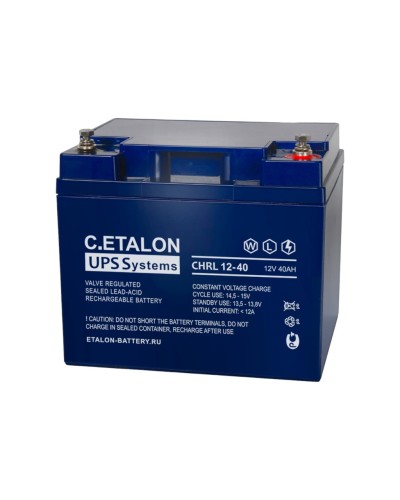 C.ETALON CHRL 12-40. Аккумулятор герметичный свинцово-кислотный. ETALON в Смоленске