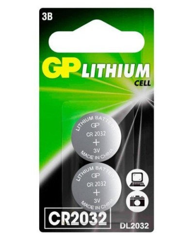 GP Lithium CR2032 (GP CR2032-2CRU2), упак. 2 шт. БЛИСТЕР. Литиевые дисковые батарейки. GP Batteries в Смоленске