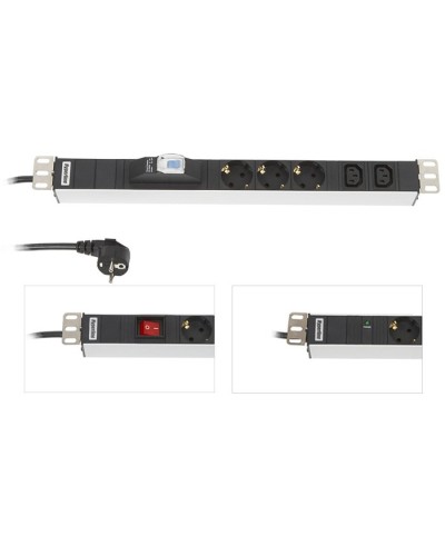SHE19-6SH-B-2.5EU. Блок розеток 19. Hyperline в Смоленске