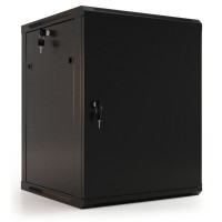 TWB-0966-SR-RAL9004. Шкаф телекоммуникационный 19 настенный 9U. Hyperline