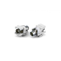 KJ1-BNC-D-WH. Вставка Keystone Jack RJ-45. Hyperline