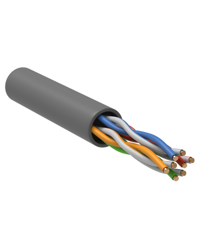 GENERICA U/UTP кат. 5 CCA 100МГц 4 пары PVC INDOOR серый (BC1-C504-111-305-G). Кабель «витая пара» (LAN) для структурированных систем связи. IEK в Смоленске