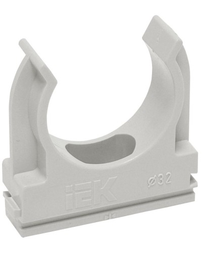 Держатель с защёлкой D32 серый ELASTA (50 шт) (CTA10D-CF32-K41-050). Держатель с защёлкой. IEK в Смоленске