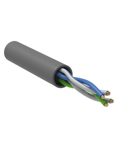 GENERICA U/UTP кат. 5E 100МГц 2 пары PVC INDOOR серый (BC1-C5E02-111-100-G). Кабель «витая пара» (LAN) для структурированных систем связи. IEK в Смоленске