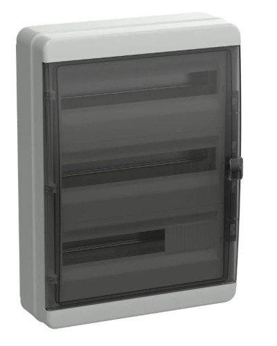Корпус пластиковый КМПн-54 IP65 TEKFOR (TF5-KP72-N-54-65-K03-K02). Корпус модульный пластиковый черная прозрачная дверь. IEK в Смоленске