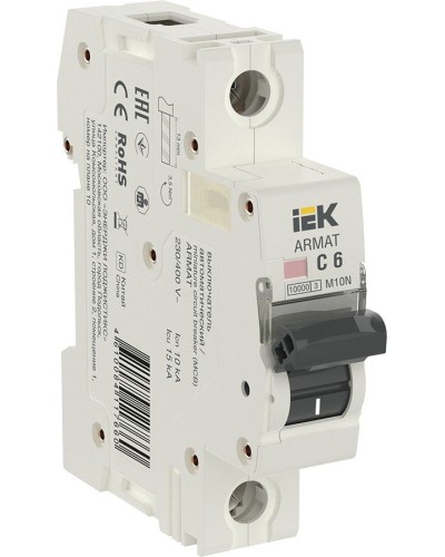 M10N 1P C 6А 10кА ARMAT (AR-M10N-1-C006). Автоматический выключатель. IEK в Смоленске