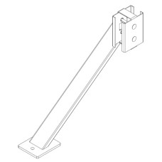 PERCo-MB-16.9. Упор для стоек секции ограждения. PERCo