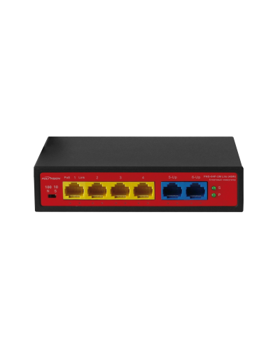PND-04P-2M Lite (48W). Коммутатор неуправляемый 6-портовый с функцией PoE. Polyvision в Смоленске