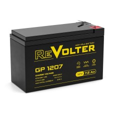 Revolter GP 1207. Аккумулятор автомобильный герметичный свинцово-кислотный. Revolter