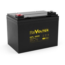 Revolter GPL 1233. Аккумулятор автомобильный герметичный свинцово-кислотный. Revolter