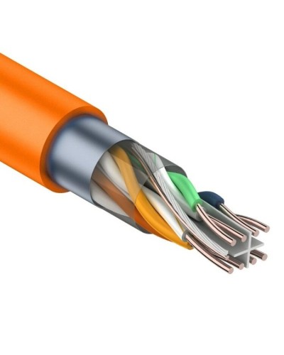 F/UTP, CAT 6, ZH нг(А)-HF, 4PR, 23AWG, INDOOR, SOLID, оранжевый, 305 м, REXANT (01-0151). Кабель «витая пара» (LAN) для структурированных систем связи. Rexant в Смоленске