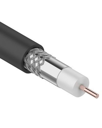 RG-6U, 75 Ом, CCS/Al/Al, 64%, 100 м OUTDOOR. REXANT (01-2202). Кабель коаксиальный радиочастотный. Rexant в Смоленске
