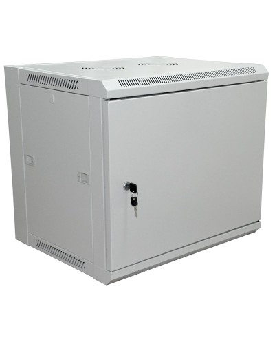 Шкаф телекоммуникационный 19 настенный 6U 600×450×370 мм (ШxГxВ) - передняя дверь металл, боковые стенки съемные (разобранный), RAL 7035 (04-2210). Шкаф телекоммуникационный 19 настенный 6U. Rexant в Смоленске