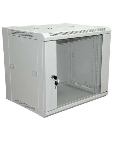 Шкаф телекоммуникационный 19 настенный 6U 600×600×370 мм (ШxГxВ) - передняя дверь стекло, боковые стенки съемные (разобранный), RAL 7035 (04-2220). Шкаф телекоммуникационный 19 настенный 6U. Rexant в Смоленске