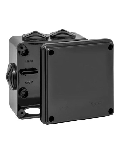 Коробка TYCO ОП 100х100х50мм УХЛ1 IP54 черный (67050Ч). Коробка распределительная. RuVinil в Смоленске