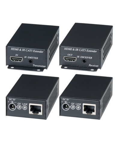 HE02EI. Комплект для передачи HDMI-сигнала с ИК-повторителем. SC&T в Смоленске