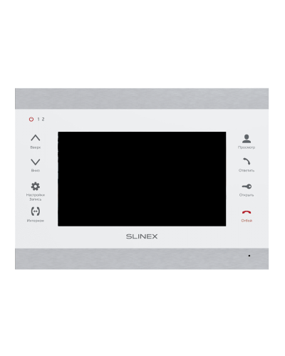 SL-07MHD (серебро+белый). Монитор домофона цветной с функцией «свободные руки». SLINEX в Смоленске