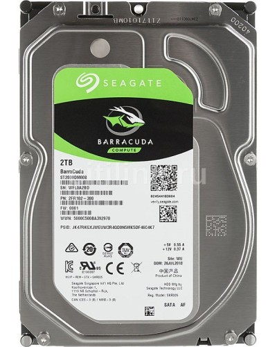 HDD 2000 GB (2 TB) SATA-III Barracuda (ST2000DM008). Жесткий диск (HDD) для видеонаблюдения. Seagate в Смоленске