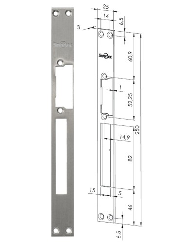 ST-SL502SP. Запорная планка длинная. Smartec в Смоленске