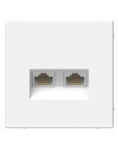 ArtGallery розетка двойная RJ45, кат. 6Е, скрытой установки, механизм, белый (GAL000188). Розетка компьютерная. Systeme Electric в Смоленске