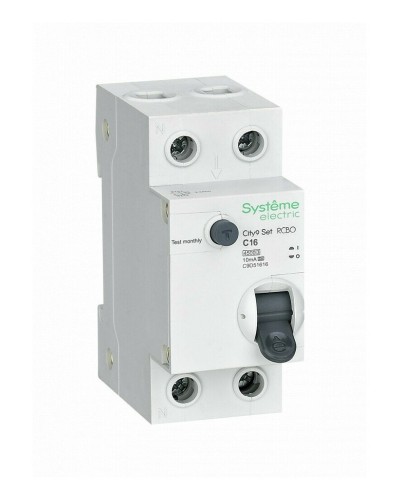 City9 Set 1P+N С 16А 4.5kA 10мА A 230В (C9D51616). Автоматический выключатель дифференциального тока. Systeme Electric в Смоленске