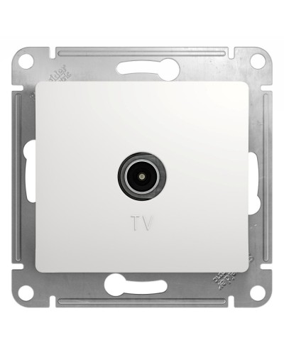 Glossa розетка TV антенна коннектор, 1-местная, скрытой установки, механизм, белый (GSL000193). Розетка TV антенна. Systeme Electric в Смоленске