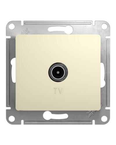 Glossa розетка TV антенна коннектор, 1-местная, скрытой установки, механизм, бежевый (GSL000293). Розетка TV антенна. Systeme Electric в Смоленске