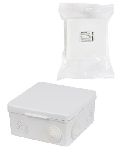 Коробка ОП 100х100х55мм, крышка, IP54, 8вх. (SQ1401-0513). Распаячная коробка. TDM ЕLECTRIC в Смоленске