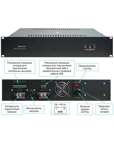 SKAT -V.12DC-18 RACK (СКАТ ИБП-12/18-RACK) (2145). Источник вторичного электропитания резервированный. Бастион в Смоленске