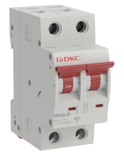 YON max MD63S 2P 25А 4,5кА C (MD63S-2PC25). Автоматический выключатель. ДКС в Смоленске
