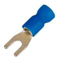 Наконечник вилочный НВИ 1,5-2,5 М6 (D6,4мм) (100 шт) (2B16P-EE-PVC). Наконечник вилочный с изолированным фланцем ПВХ. ДКС