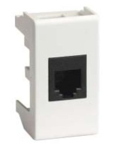 Розетка RJ-45 Viva 1 модуль белая (45048): Розетка компьютерная экранированная с одним разъёмом в Смоленске