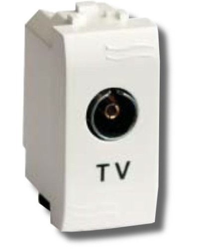 Розетка TV универсальная Brava 1 модуль белая (76721B): Розетка TV в Смоленске