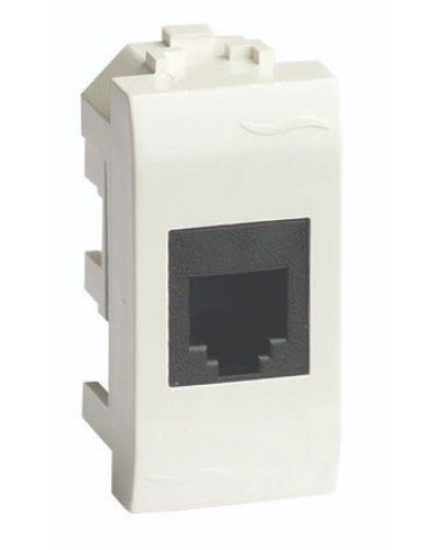 Розетка RJ-45 Brava 1 модуль слоновая кость (75457S): Розетка компьютерная с одним разъёмом в Смоленске